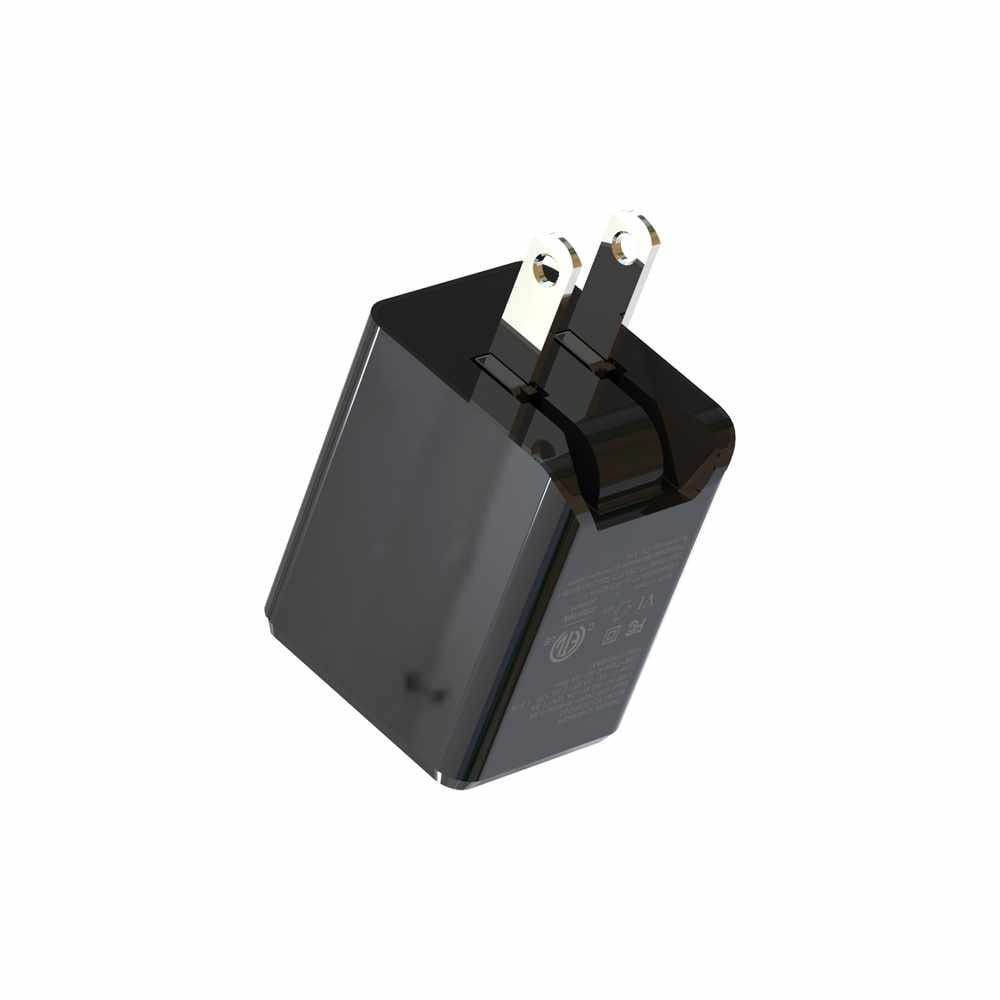 BEWCA20WB Wall Charger Dual USB-C 20W PD and USB-A Black