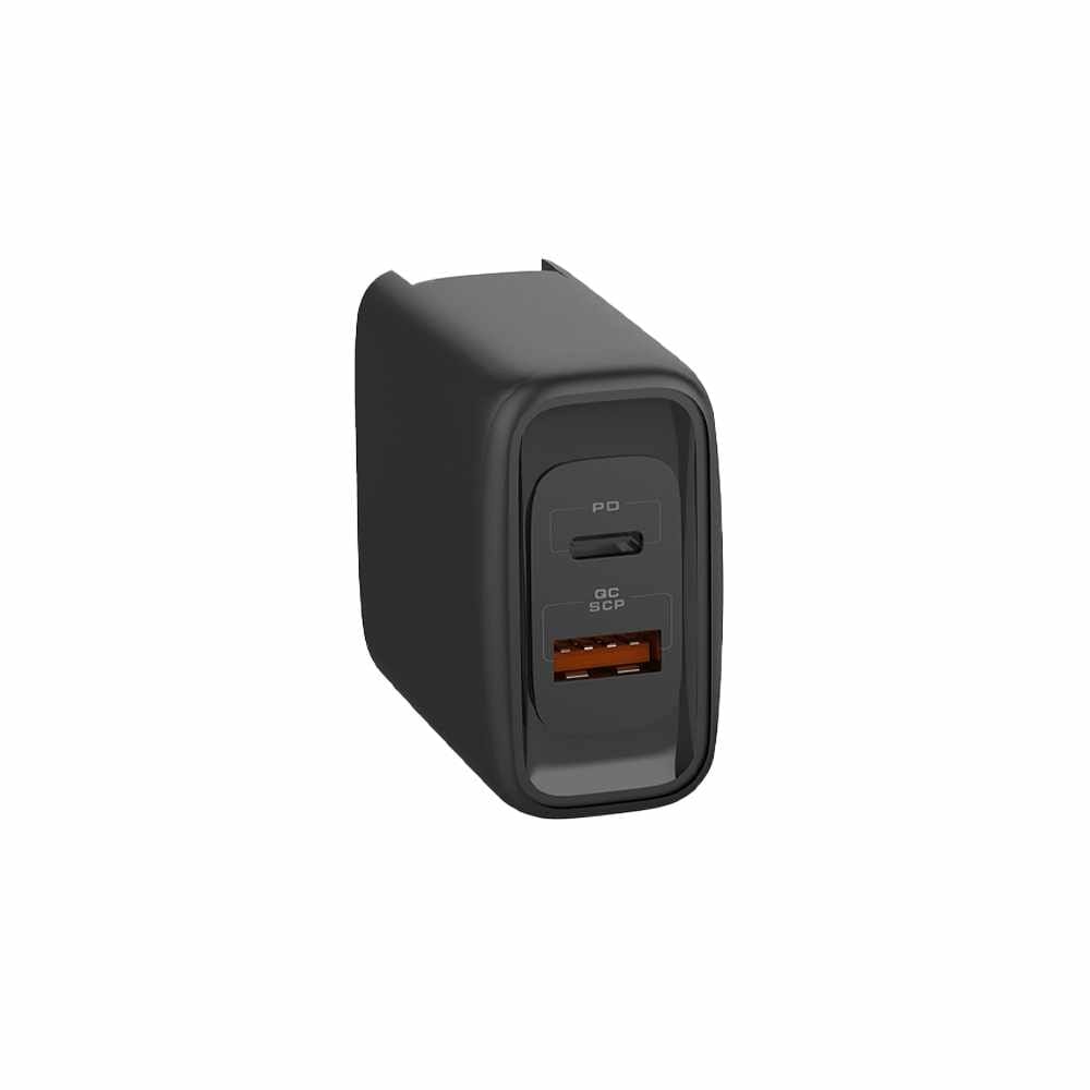 BEWCCS45WB Wall Charger Dual USB-C 45W PD and USB-A Black Wall Chargers Blu Element