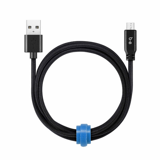 B4MICBK Braided Charge/Sync Micro USB to USB-A Cable 4ft Black Charge/Sync Cables Blu Element