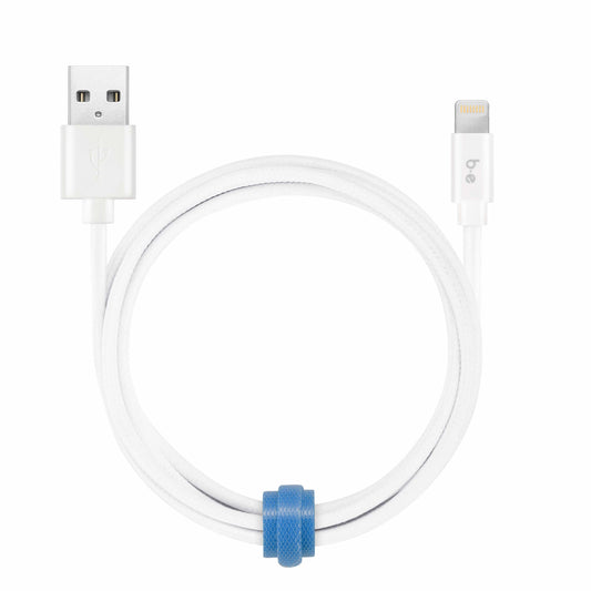 B4MFIWH Braided Charge/Sync Lightning to USB-A Cable 4ft White