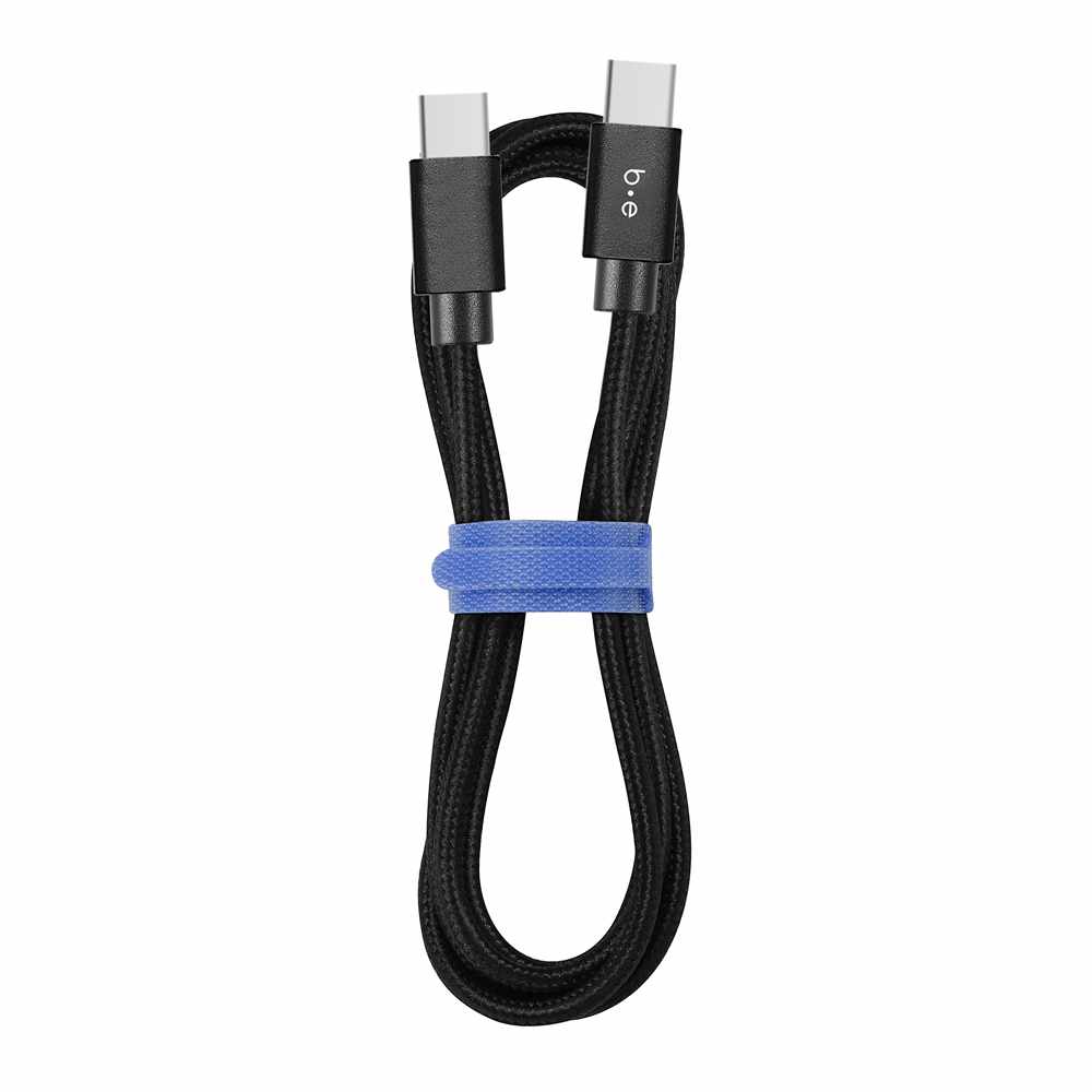 BEC2C4B Braided Charge/Sync USB-C to USB-C Cable 4ft 60W Black