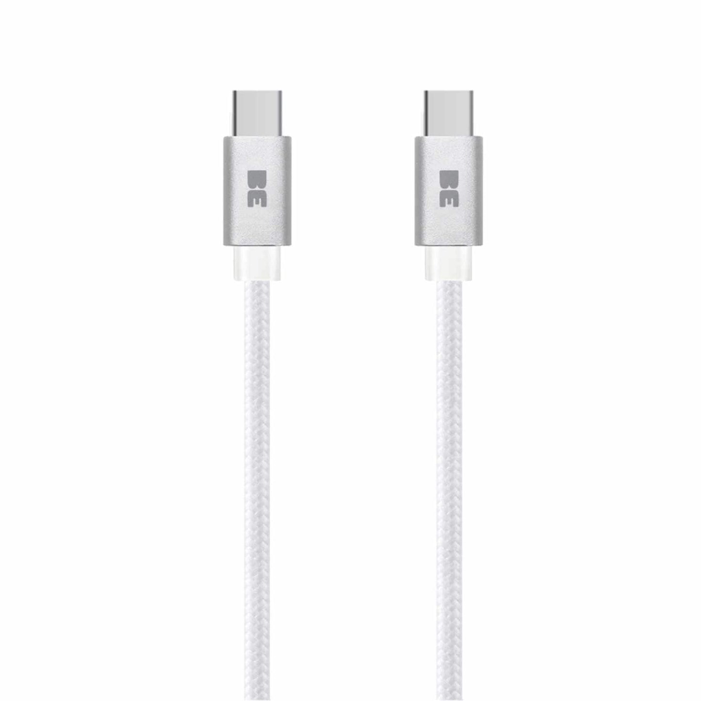 BEC2C5W Braided Charge/Sync USB-C to USB-C Cable 4ft 60W White