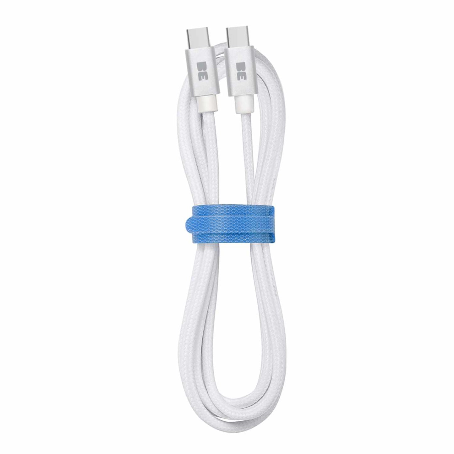 BEC2C5W Braided Charge/Sync USB-C to USB-C Cable 4ft 60W White