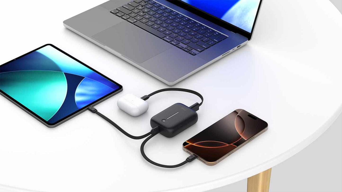 BEPB10KBK1 PowerFlex 10KPD 20W Power Bank w/Built-In USB-C Cable
