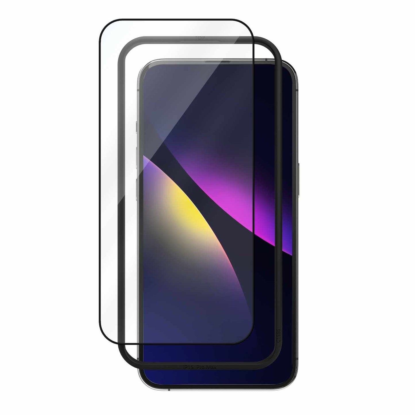BESP15CPRTIK Premium Curved Tempered Glass w/Installation Kit iPhone 15 Pro Screen Protectors Blu Element