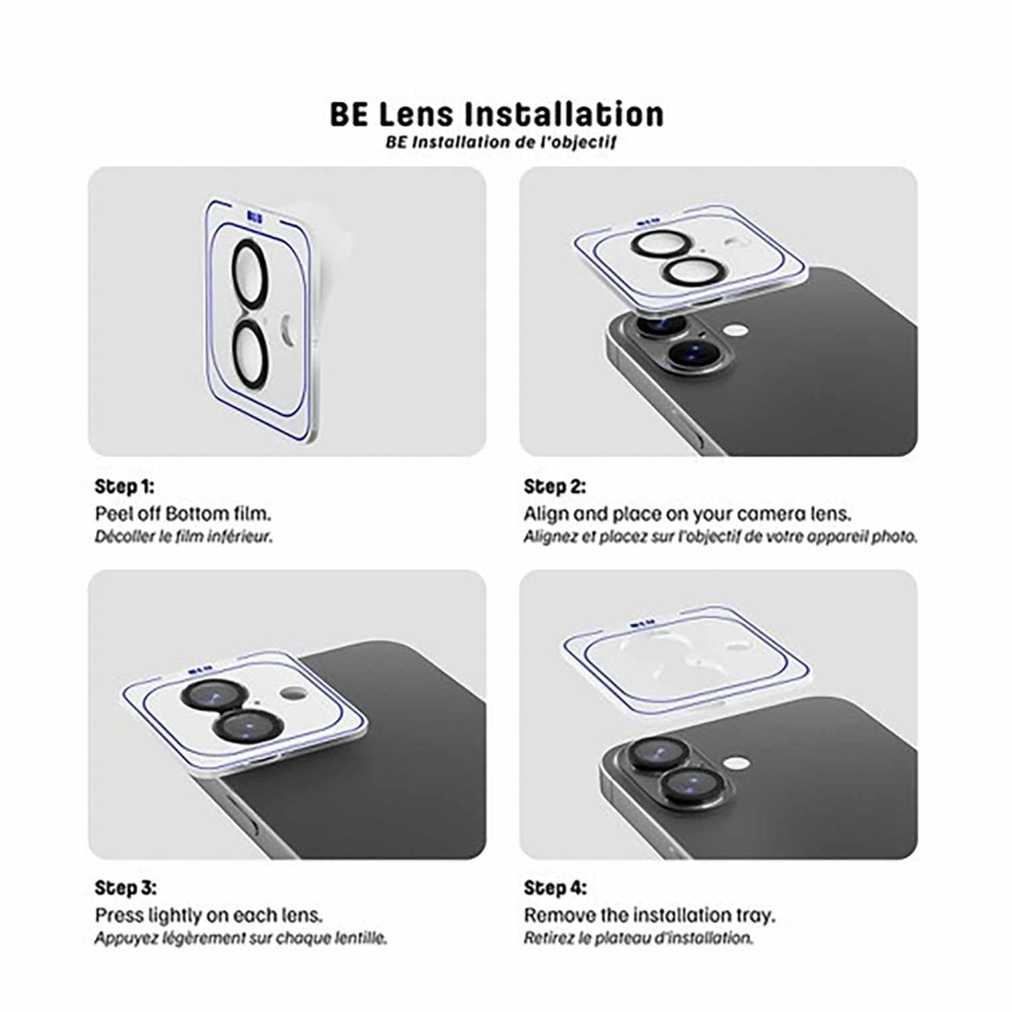 BELPIP1616PL Invisible 1 by 1 Lens Protector iPhone 16/16 Plus