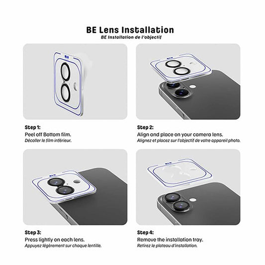 BELPIP16P16PM Invisible 1 by 1 Lens Protector iPhone 16 Pro/16 Pro Max