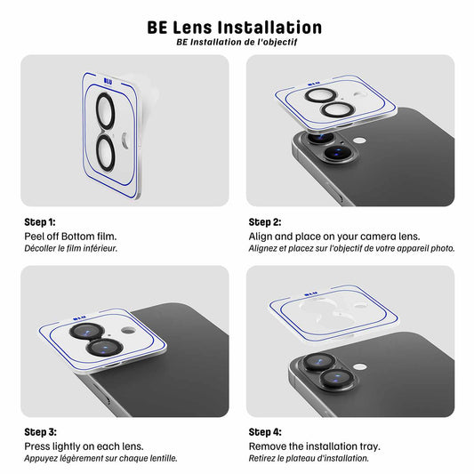 BELPS25 Aluminum 1 by 1 Lens Protector Galaxy S25 Black