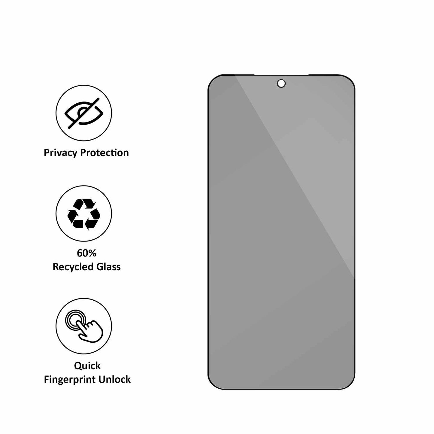 BEPTGIKS25P GreenGlass Privacy Screen Protector with Installation Kit Galaxy S25+/S24+