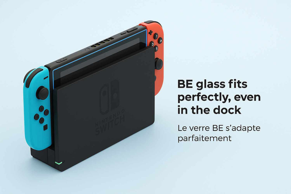BETGBLNS 2-Pack Blue Light Tempered Glass Screen Protector Nintendo Switch