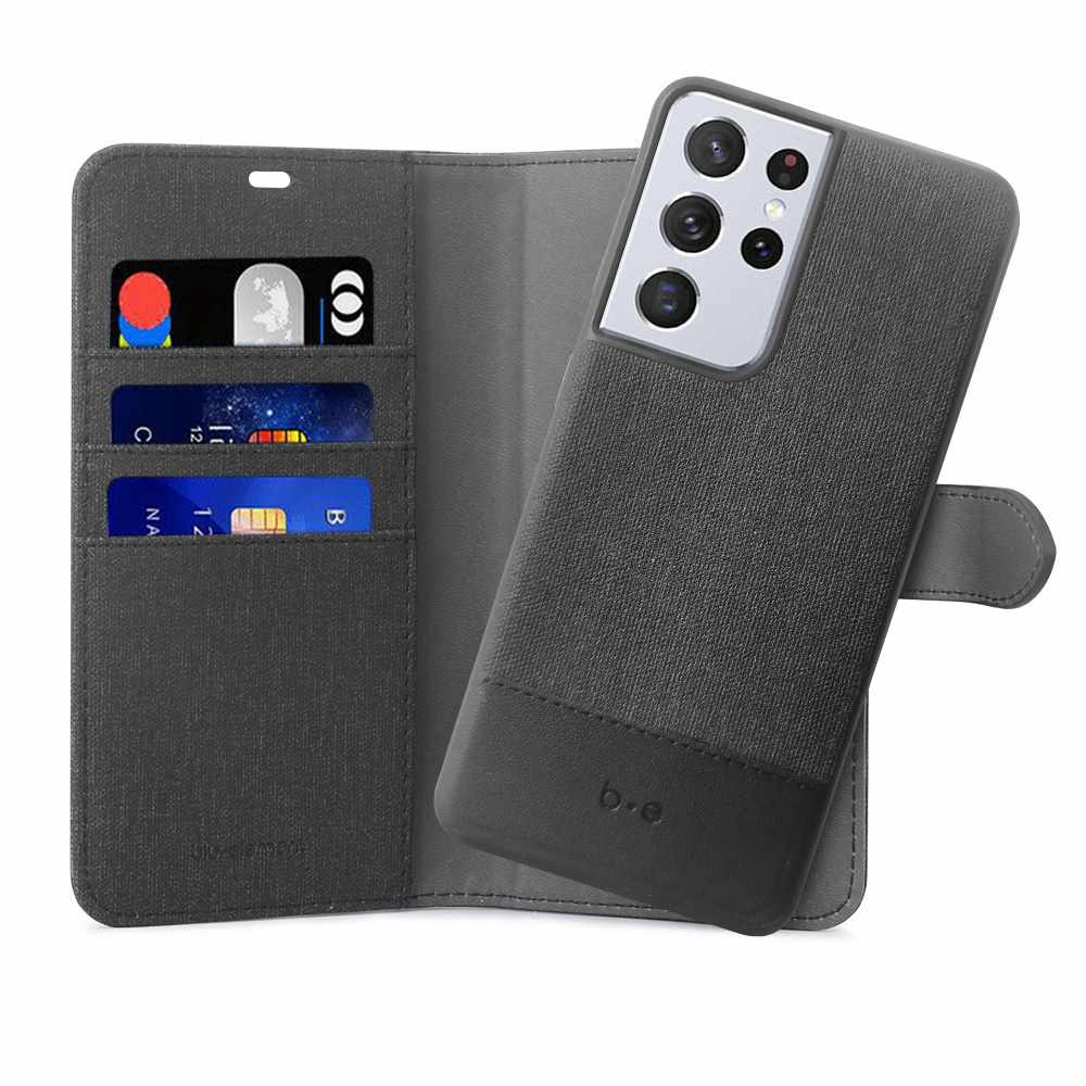 BEAFGS21UBB 2 in 1 Folio Galaxy S21 Ultra Black/Black