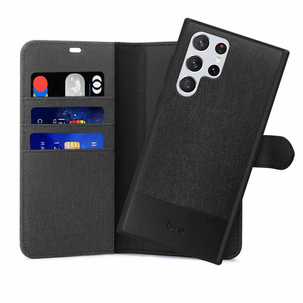 BEAFGS23UBB 2 in 1 Folio Galaxy S23 Ultra Black/Black