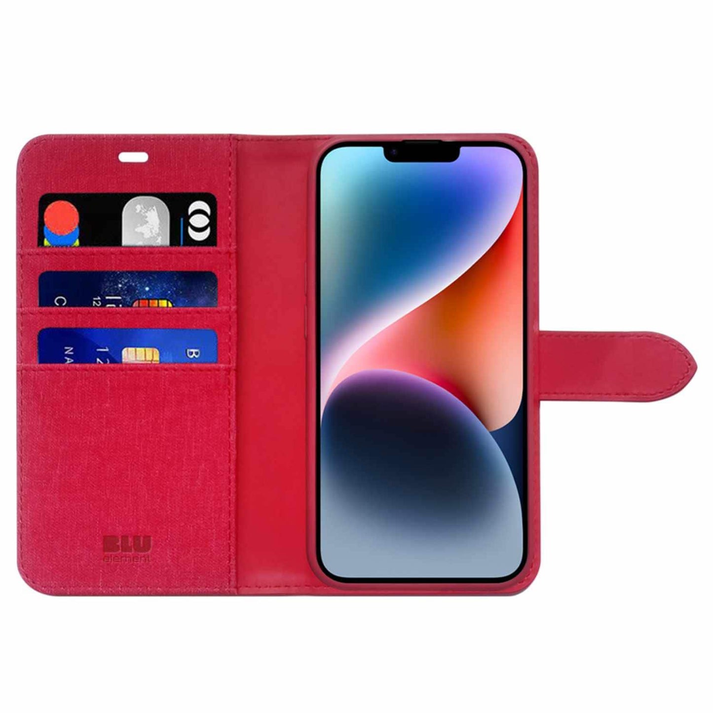 BE2I1FIP15R Folio 2-in-1 Case iPhone 16e/15/14/13 Dark Red
