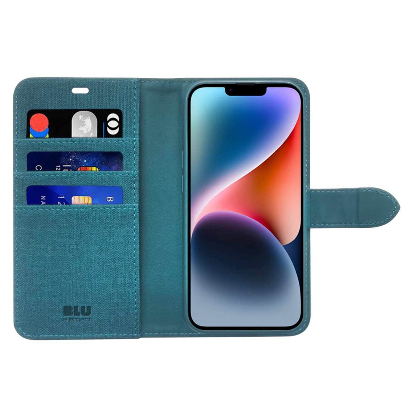 BE2I1FIP15TG Folio 2 in 1 iPhone 15/14/13 Teal Green