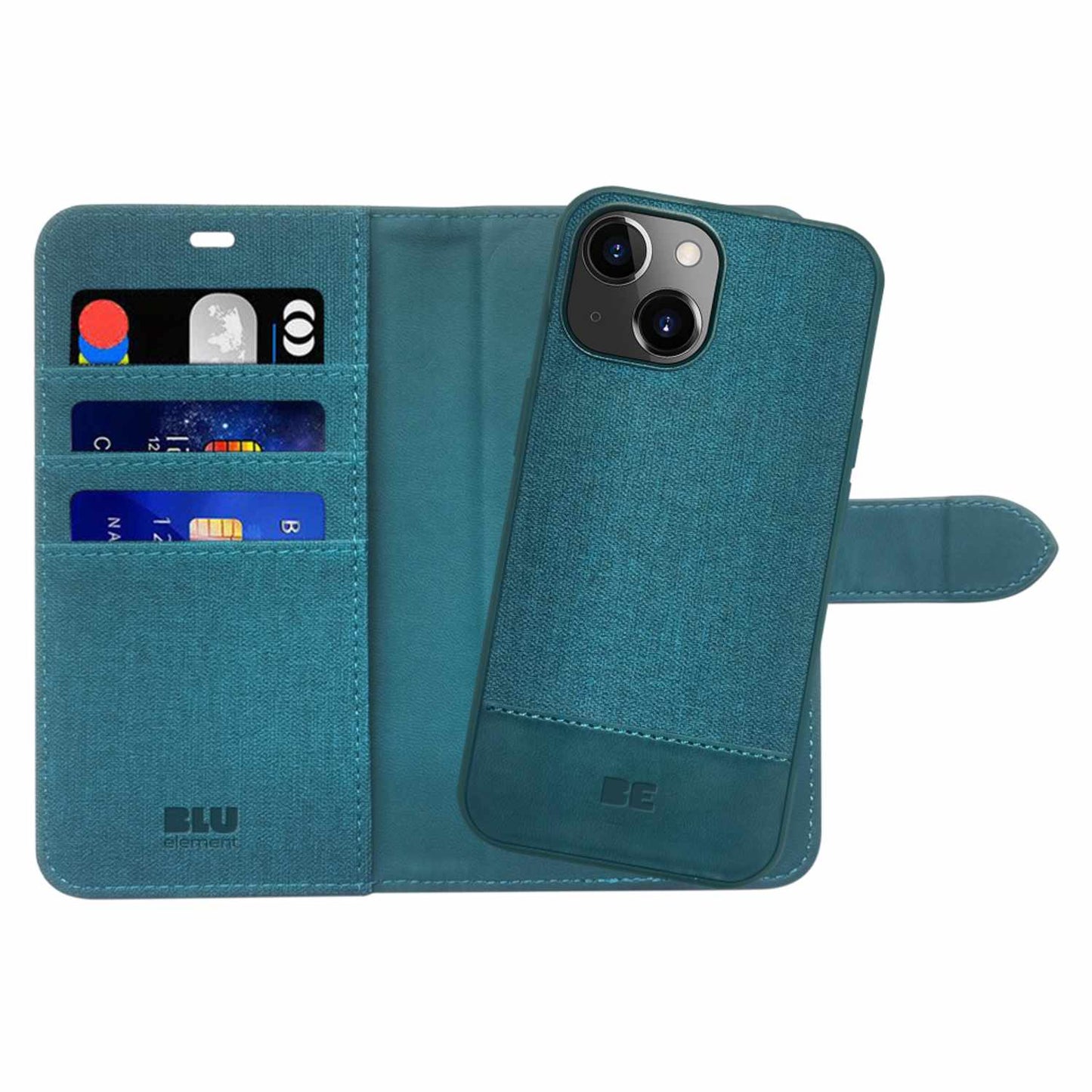 BE2I1FIP15TG Folio 2 in 1 iPhone 15/14/13 Teal Green