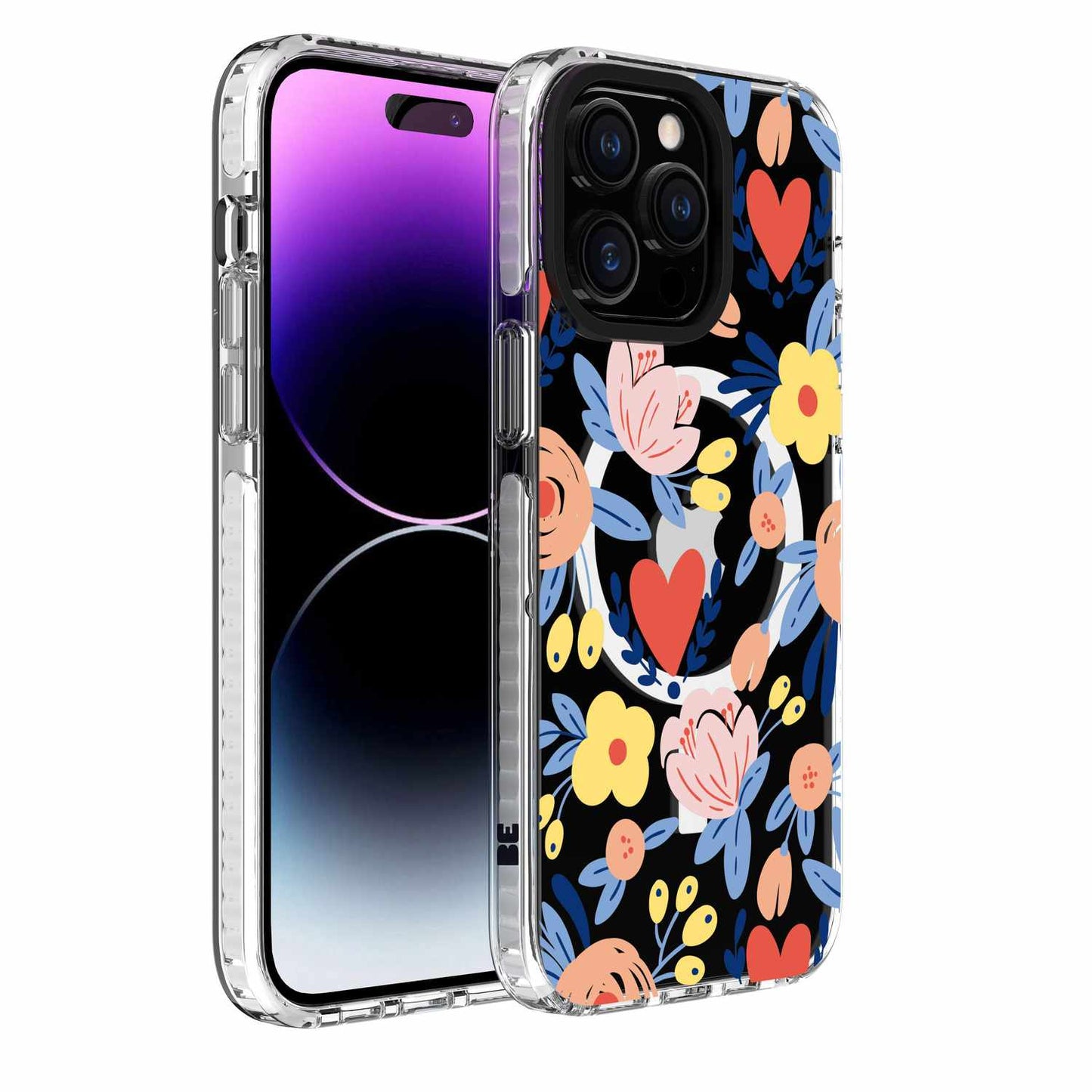 BEEL155525 Chromatic Print MagSafe iPhone 15 Pro Bright Floral