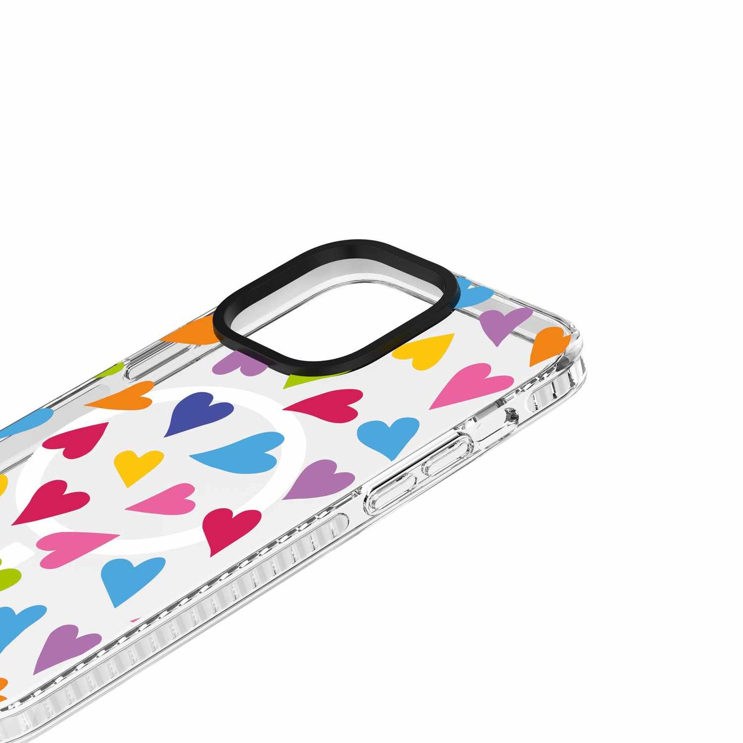 BEELMS155524 Chromatic Print MagSafe iPhone 15/14/13 Brights Hearts