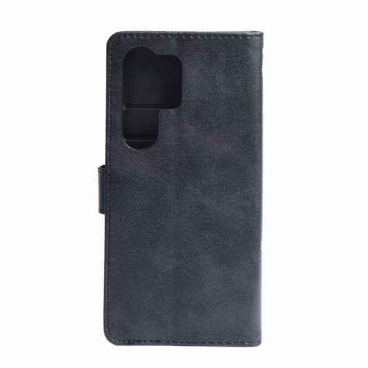 Faux Leather Folio Case w/TPU Gelskin Black for Samsung Galaxy S24 Ultra