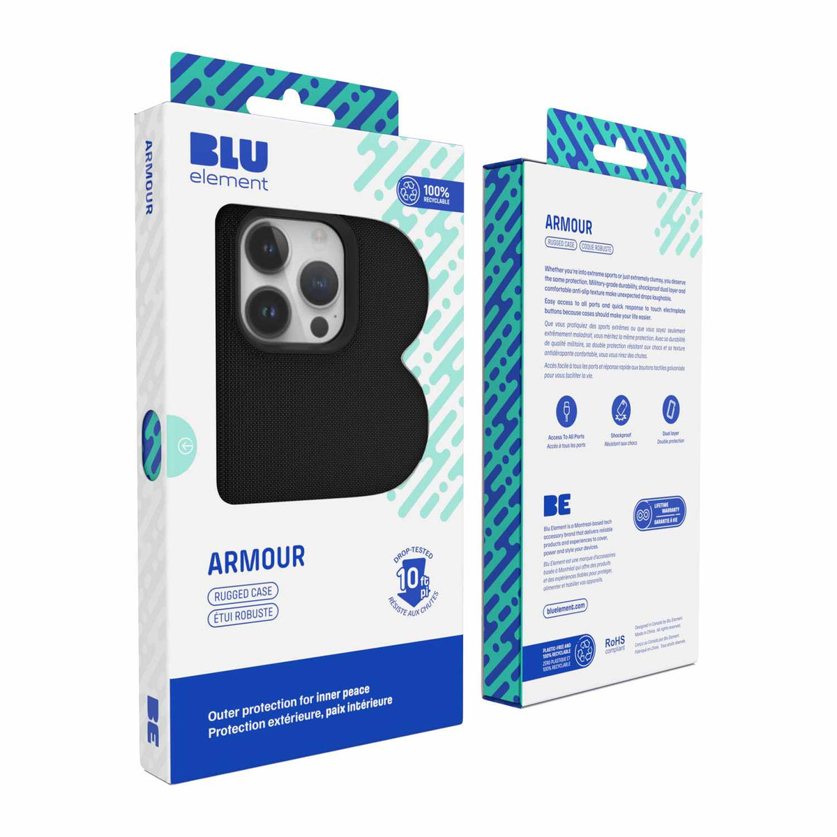 BEARIP161B1 Armour Rugged Case iPhone 16 Black