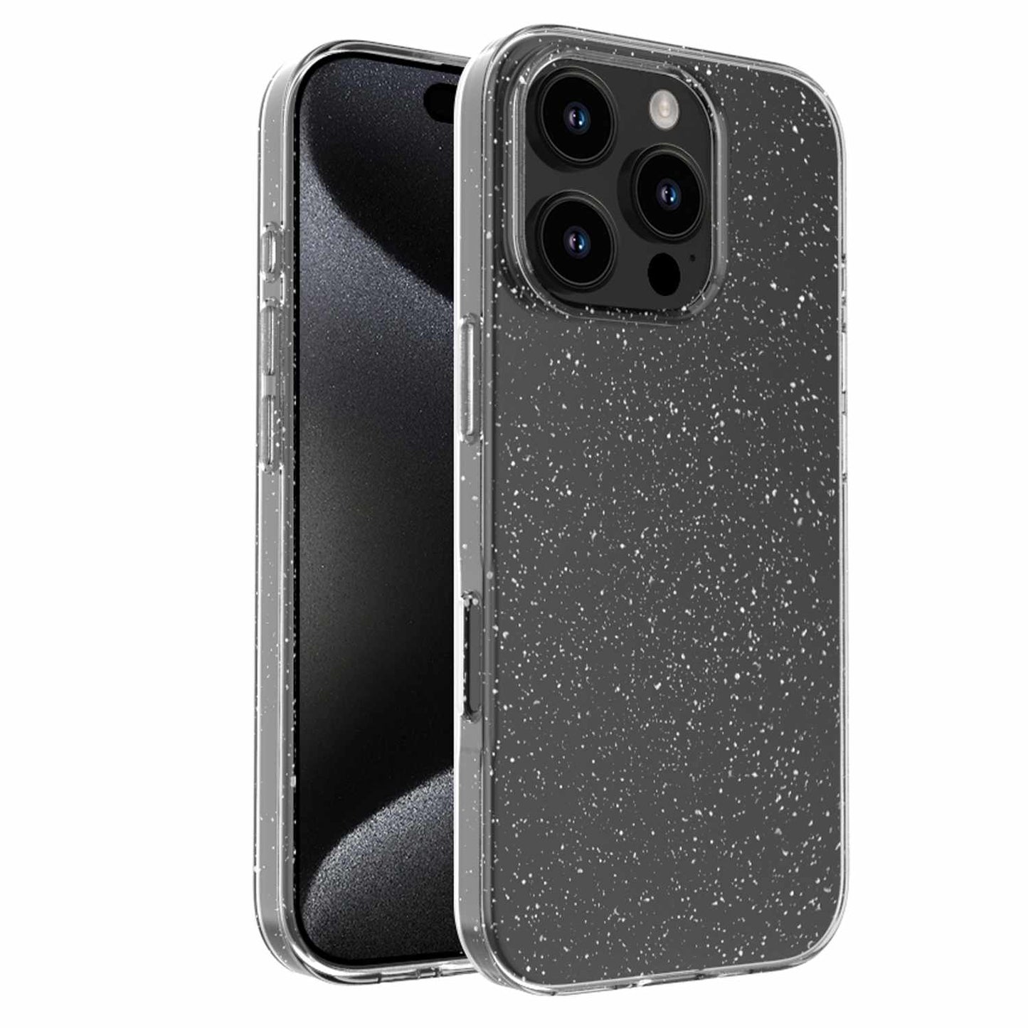 BEGSB161G1 Gel Skin iPhone 16 Pro Max Clear Glitter