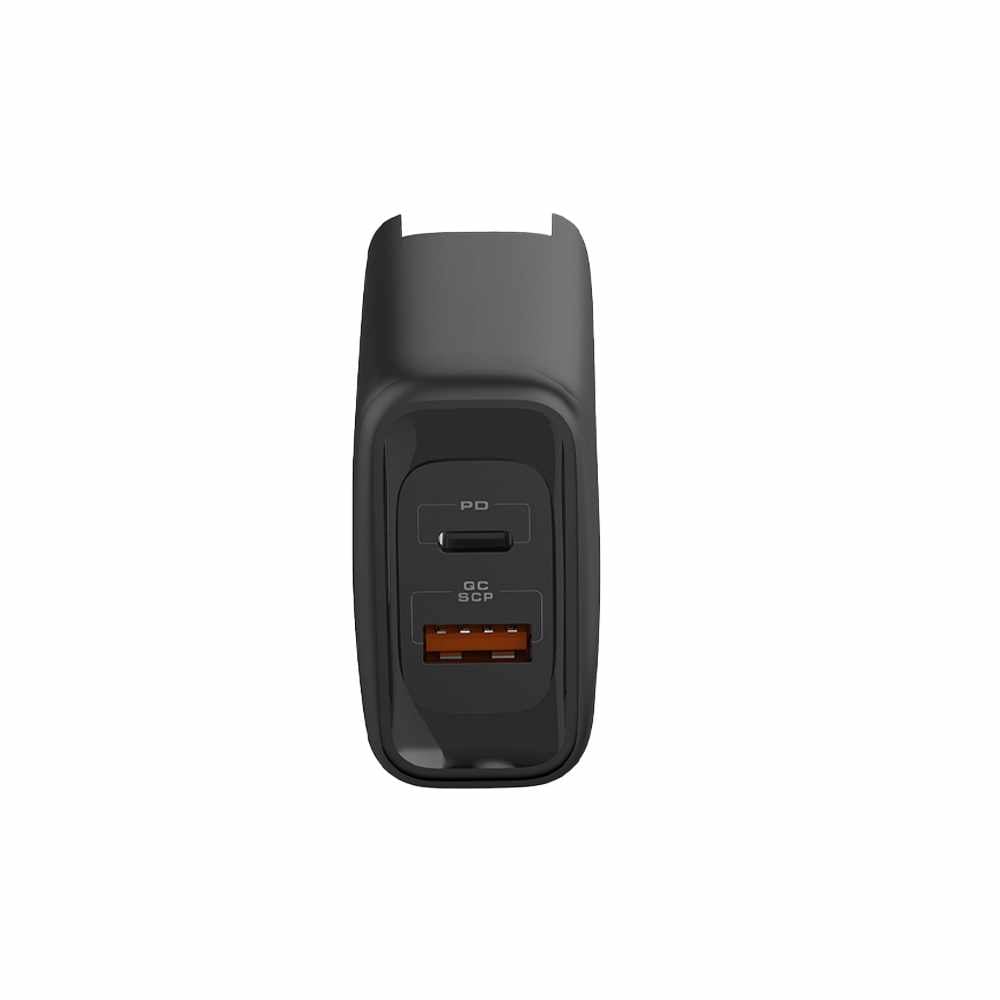 Wall Charger Dual USB-C 45W PD and USB-A Black