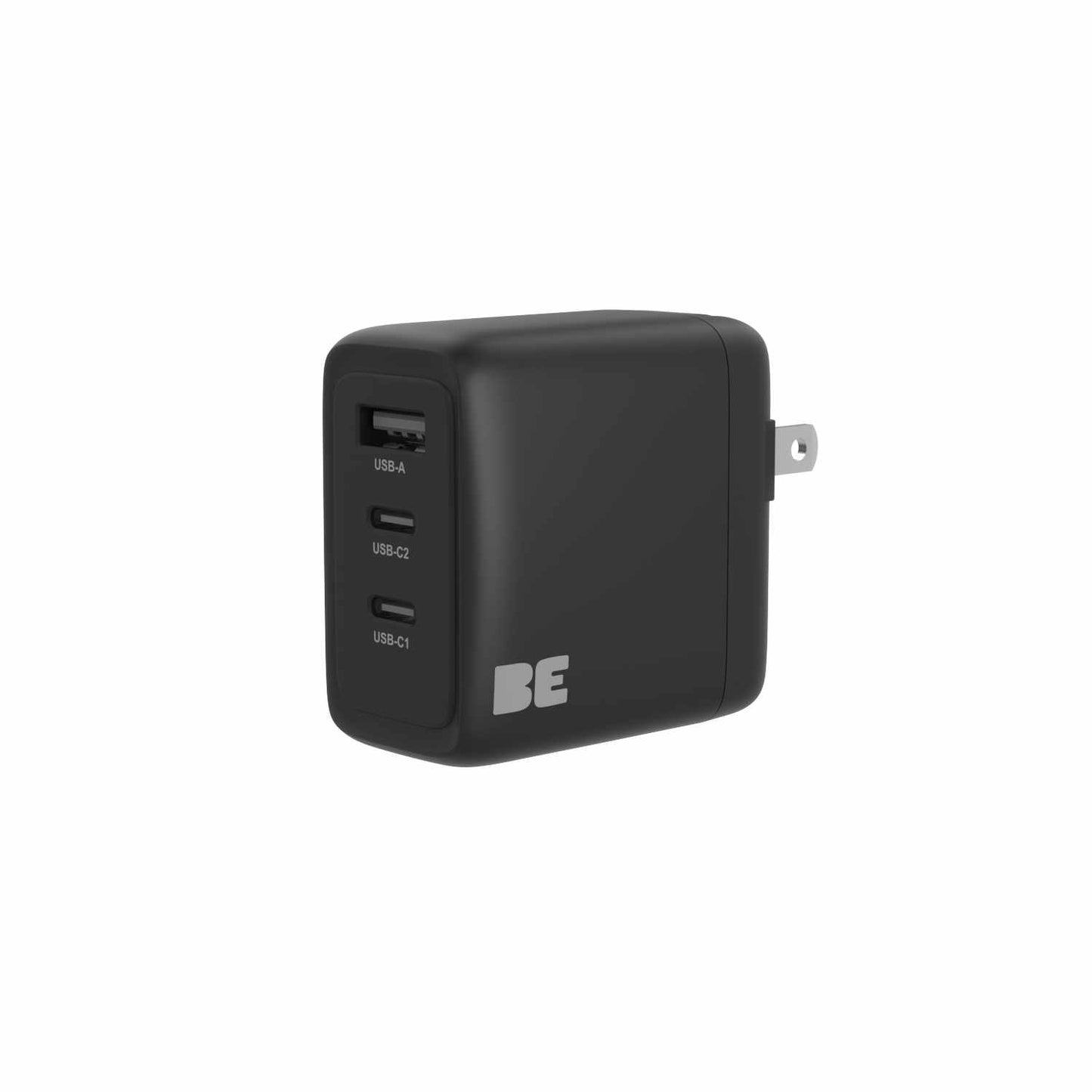 BEWCCS65W3P Wall Charger 3 Port 65W PD 2USB-C & USB-A Black Matt