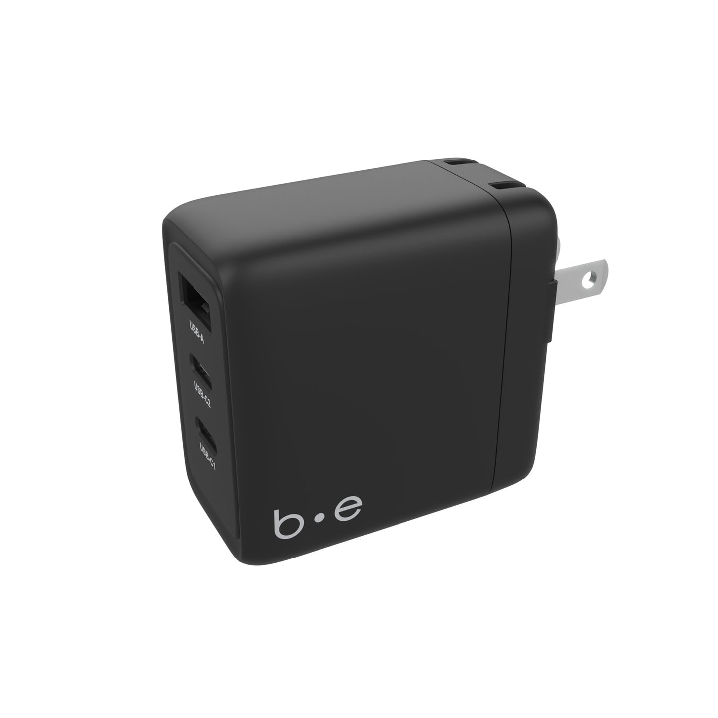 BEWCCS65W3P Wall Charger 3 Port 65W PD 2USB-C & USB-A Black Matt
