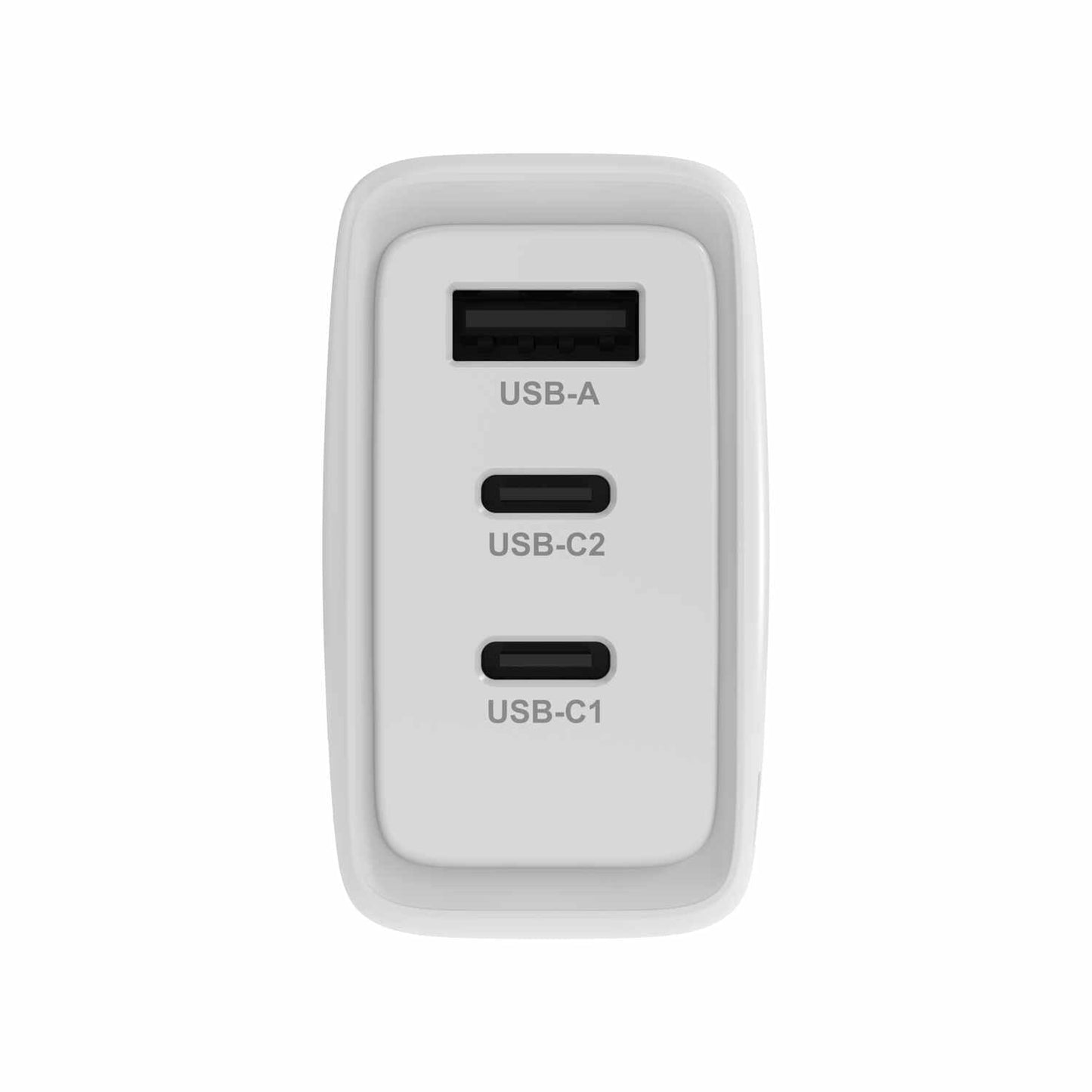 BEWCCS65W3PW Wall Charger 3 Port 65W PD 2 USB-C & USB-A White Wall Chargers Blu Element 