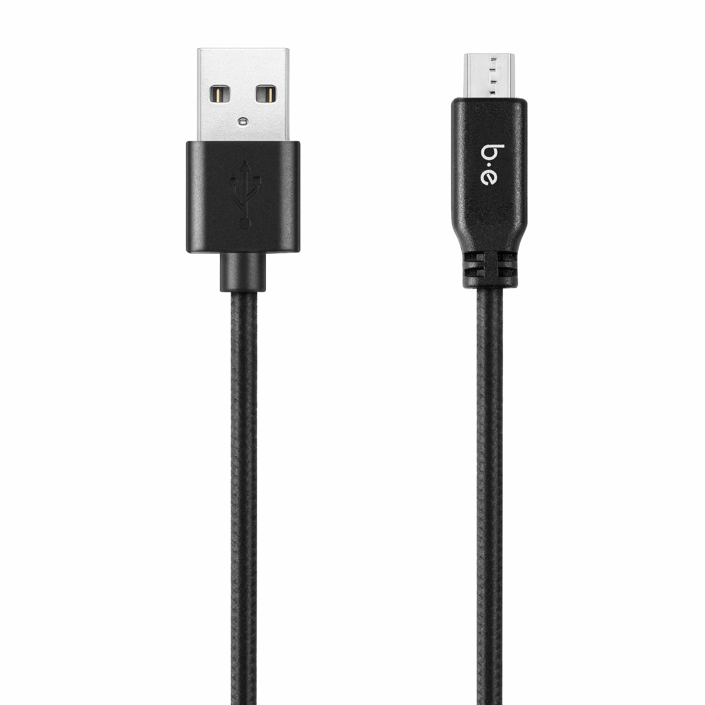 Braided Charge/Sync Micro USB Cable 6ft Black Charge/Sync Cables Blu Element 