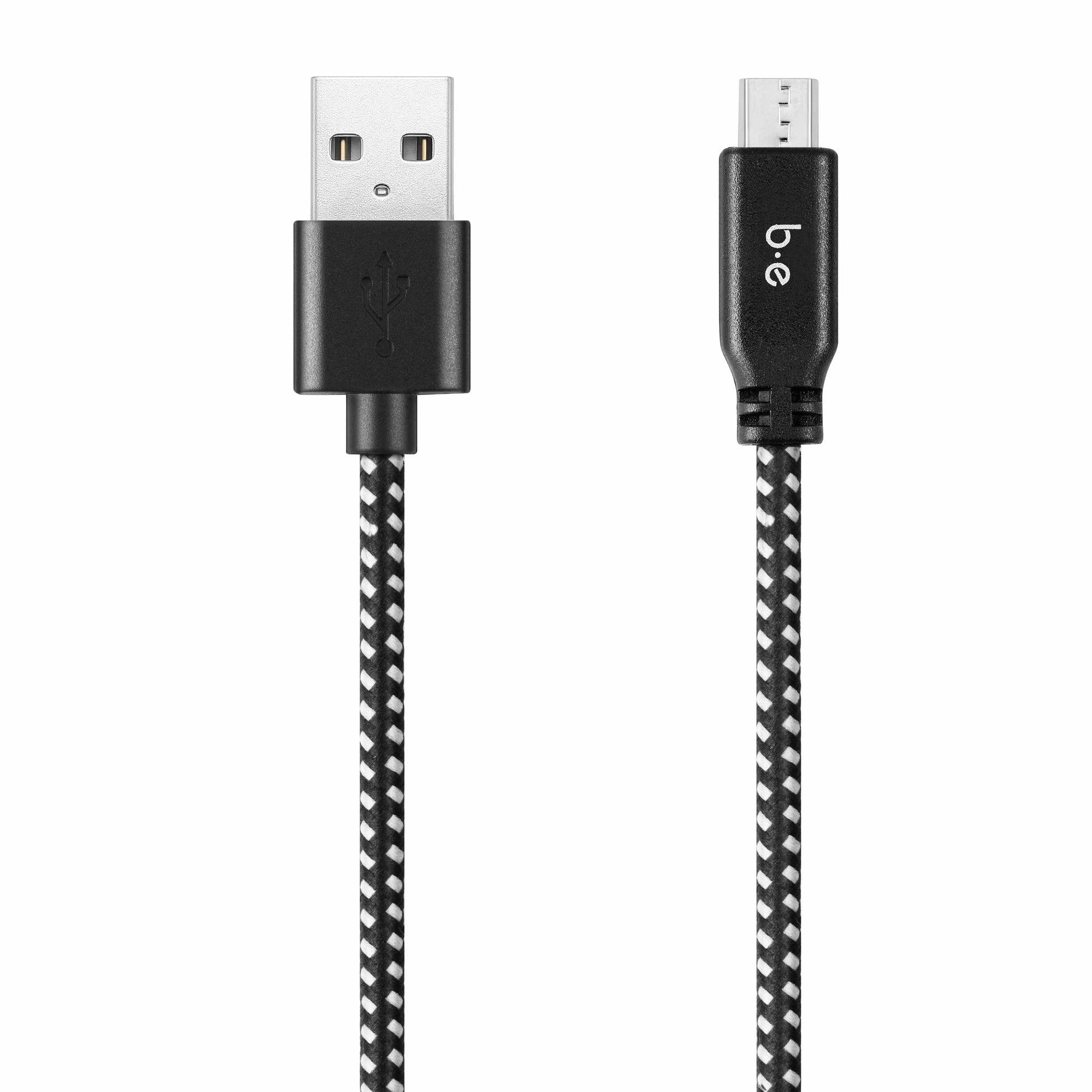 Braided Charge/Sync Micro USB Cable 6ft Zebra Charge/Sync Cables Blu Element 