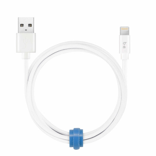 B4MFIWH Braided Charge/Sync Lightning to USB-A Cable 4ft White