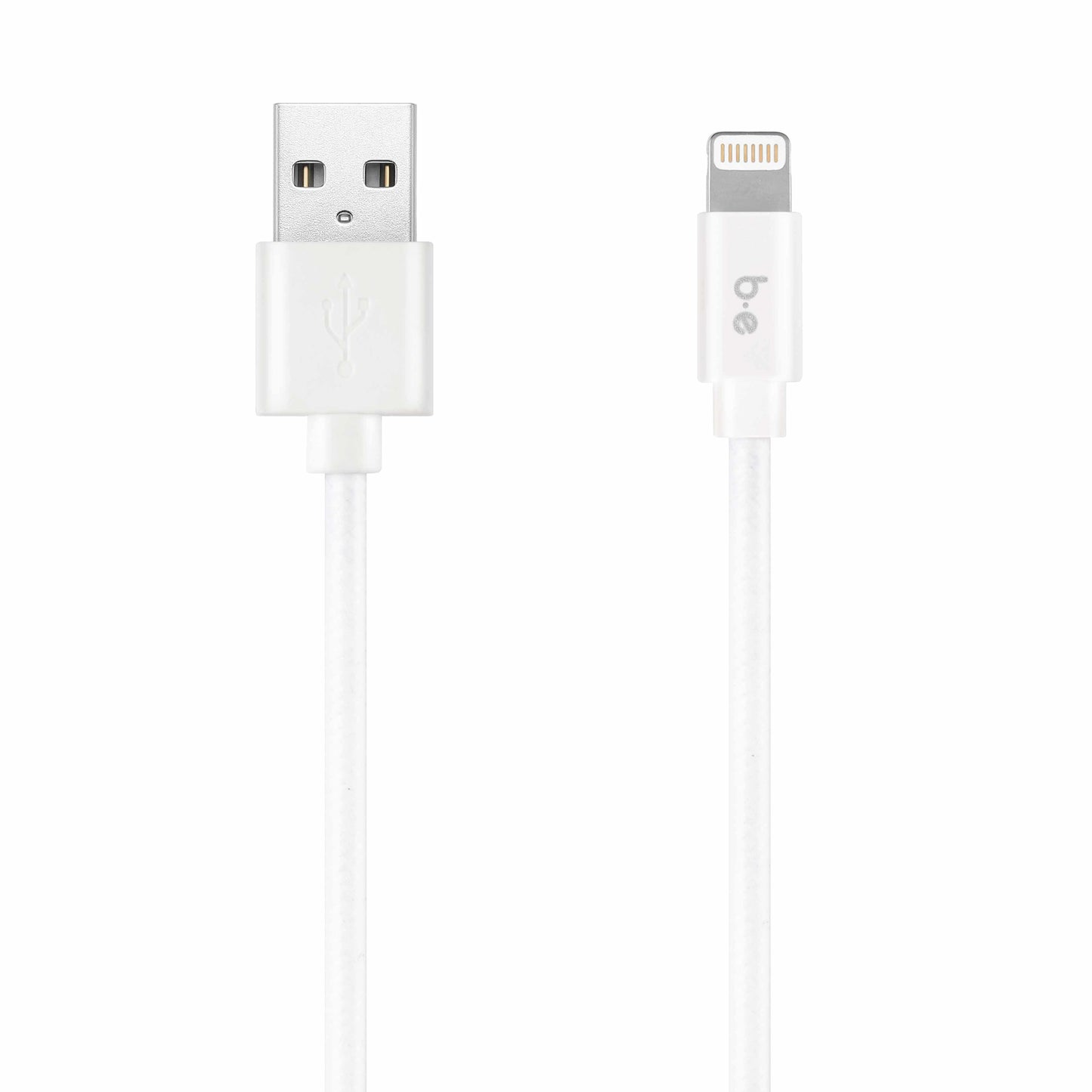 B4MFIWH Braided Charge/Sync Lightning to USB-A Cable 4ft White