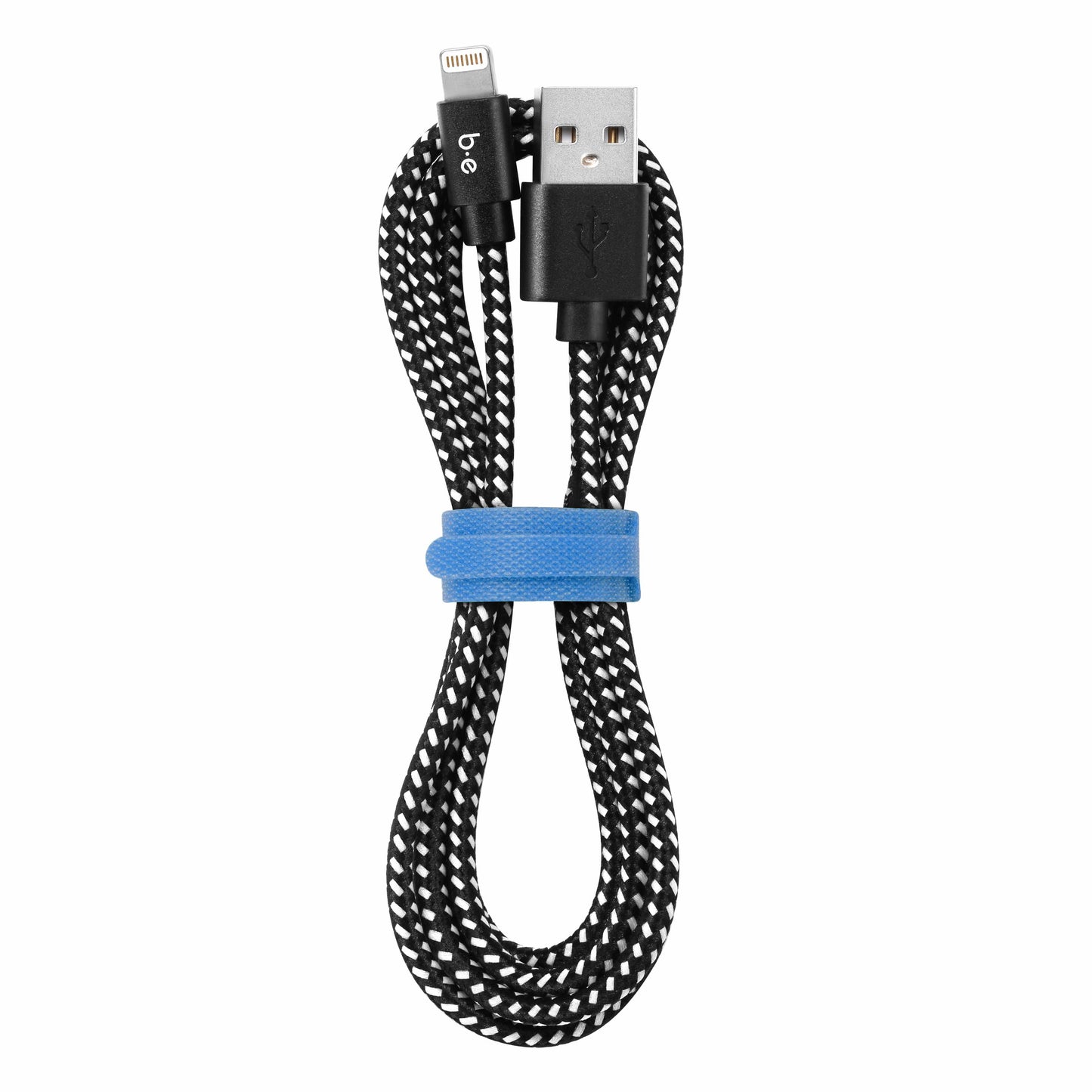 Braided Charge/Sync Lightning to USB Cable 6ft Zebra