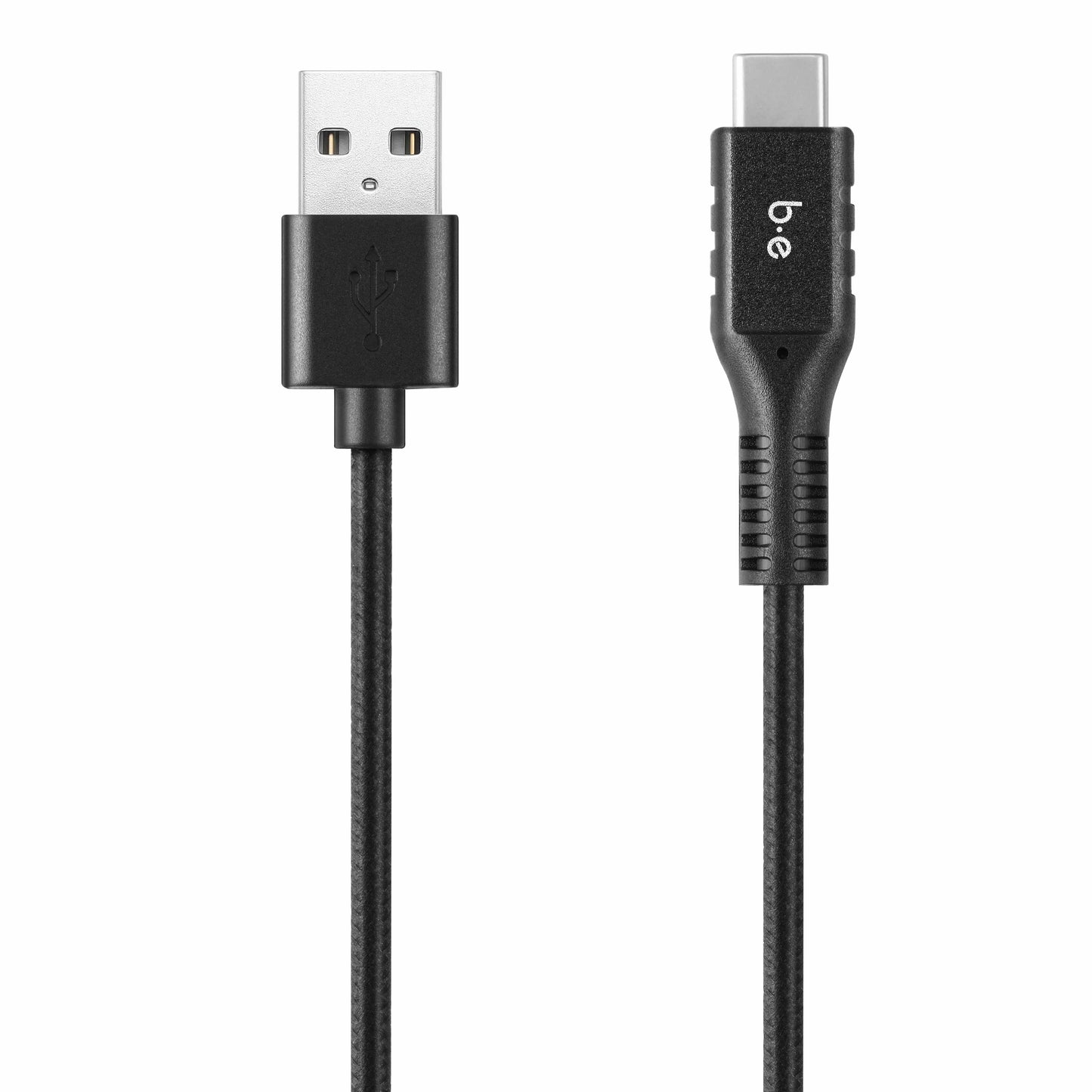 Braided Charge/Sync USB-C to USB-A Cable 4ft Black