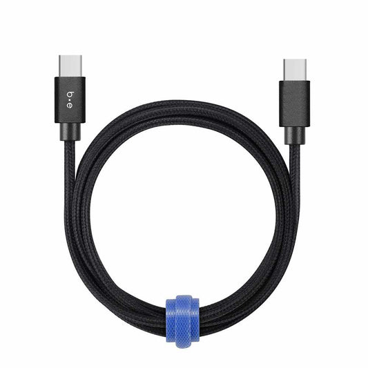 BEC2C4B Braided Charge/Sync USB-C to USB-C Cable 4ft 60W Black
