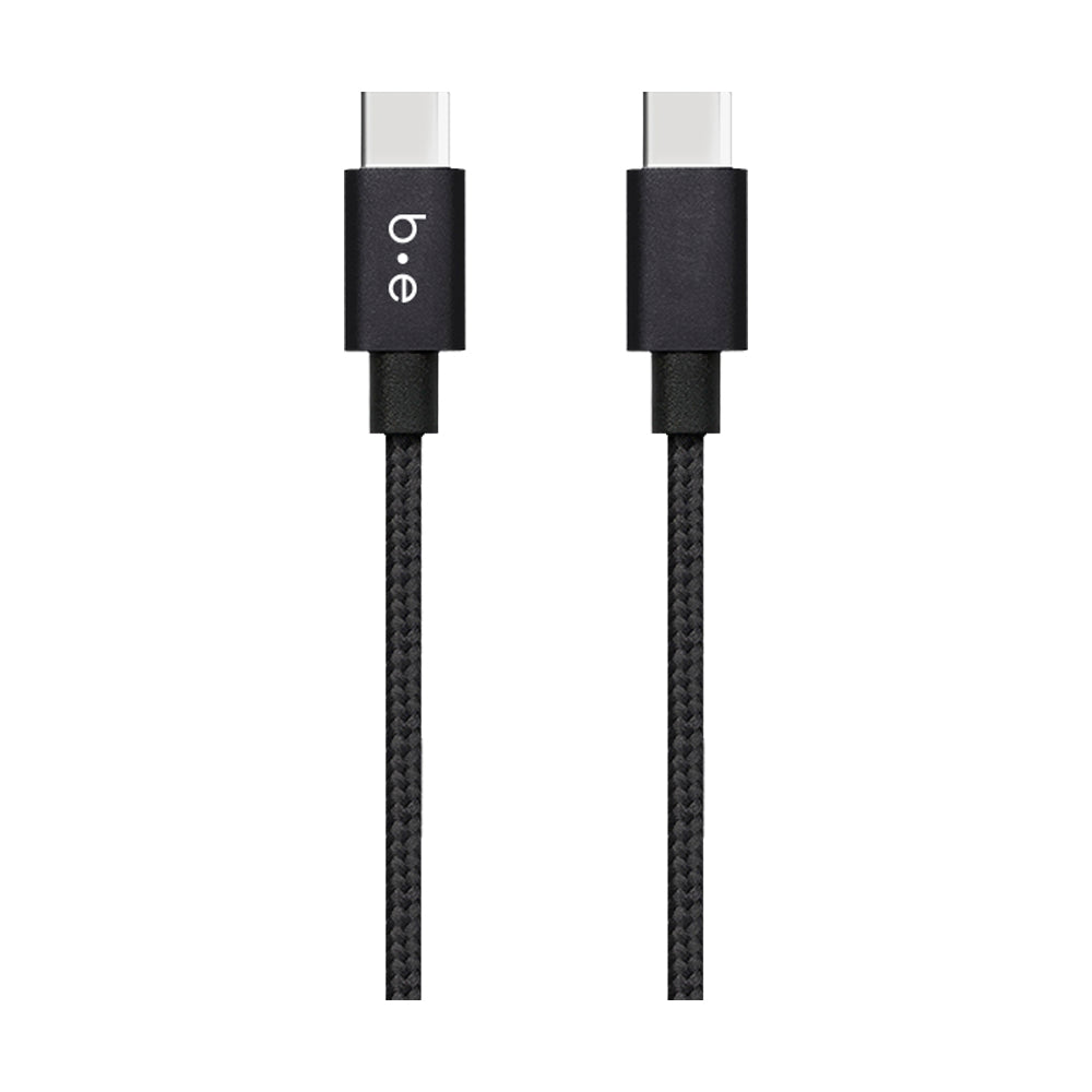 Braided Charge/Sync USB-C to USB-C Cable 4ft Black