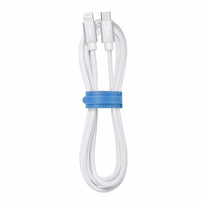 Braided Charge/Sync USB-C to Lightning Cable 4ft White