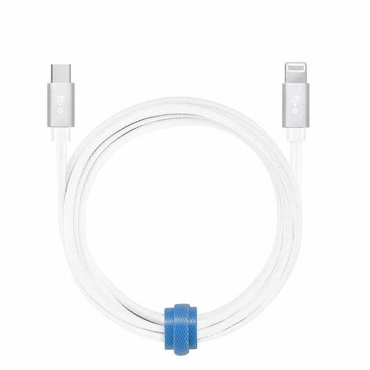 BEC2CL6W Braided Charge/Sync USB-C to Lightning Cable 6ft White