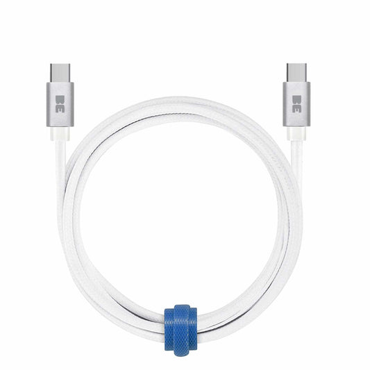 BEC2C5W Braided Charge/Sync USB-C to USB-C Cable 4ft 60W White