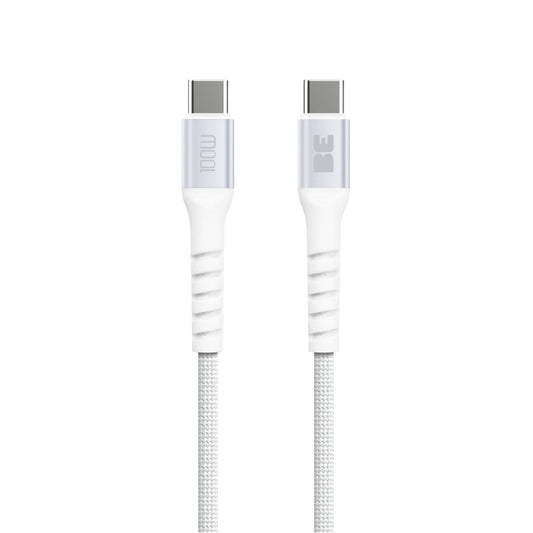 Braided Charge/Sync USB-C to USB-C Cable 6ft 100W White
