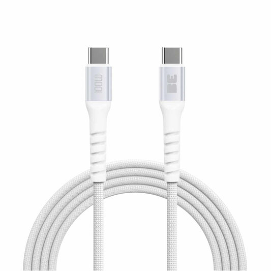 BEC2C6FTW SpeedCharge Premium Braided Cable USB-C to USB-C 6ft 100W White