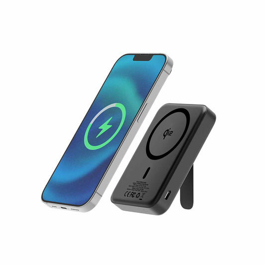 BEPBQi210KBK Qi2 SLIM Wireless Power Bank with Kickstand 10K Black