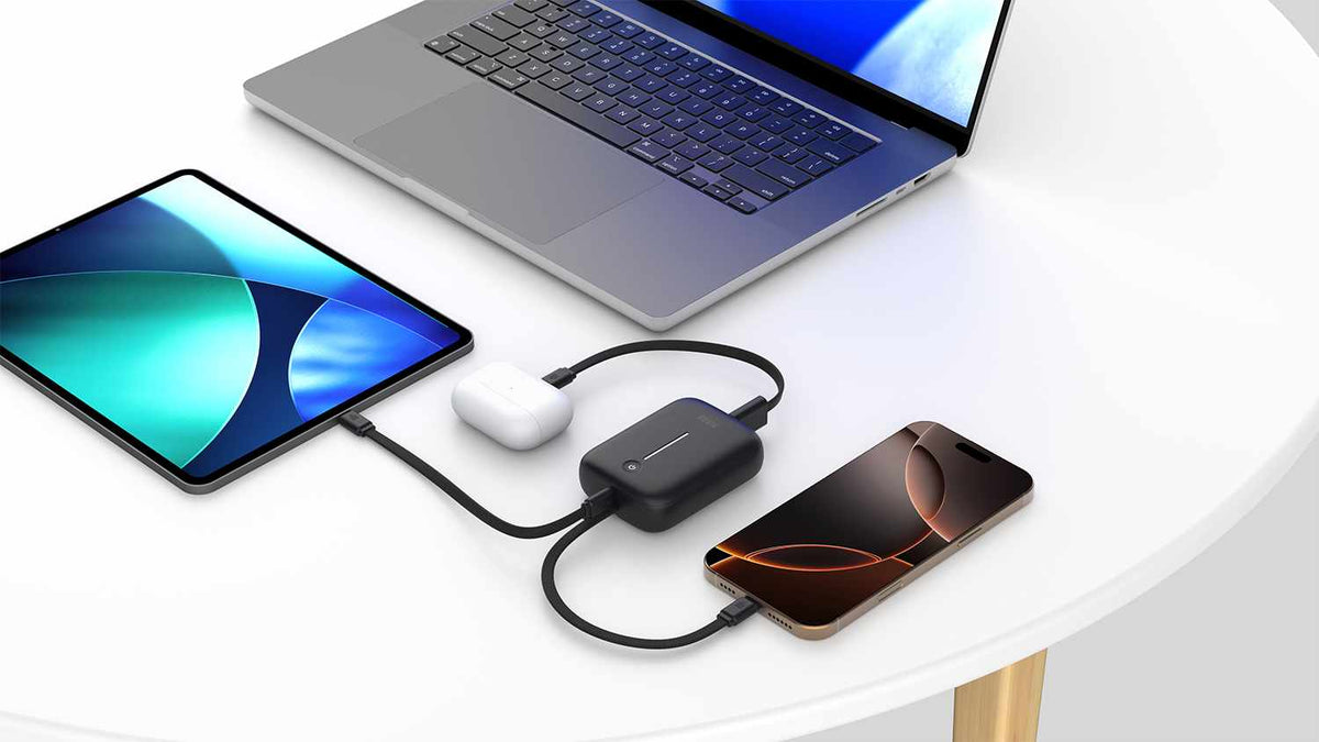 BEPB10KBK1 PowerFlex 10KPD 20W Power Bank w/Built-In USB-C Cable