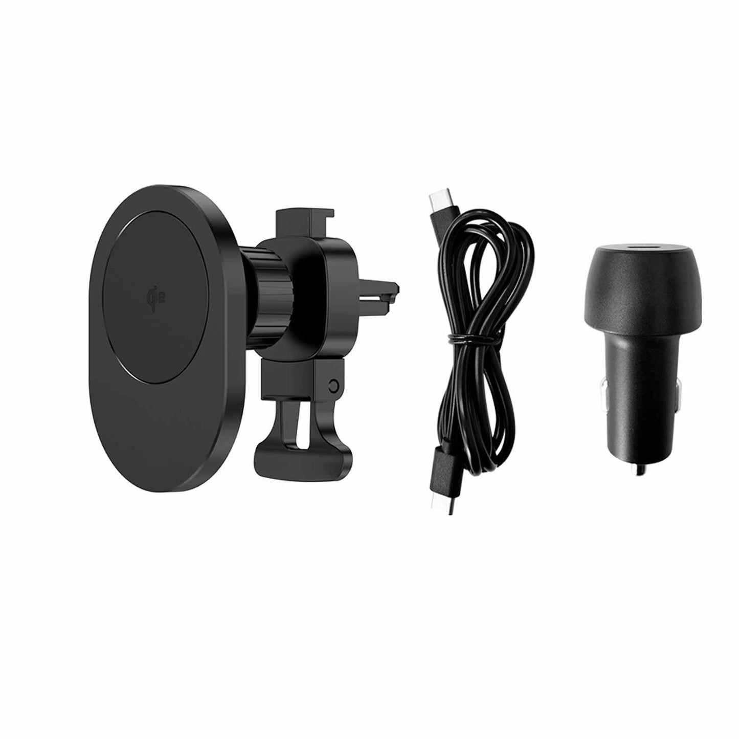 BEWCQi2CAR Qi2 Wireless Charging Car Mount 15W MagSafe Compatible Black