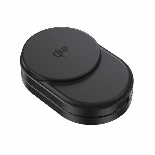 Qi2 3-in-1 Foldable Wireless Charging Stand 15W MagSafe-Compatible Black