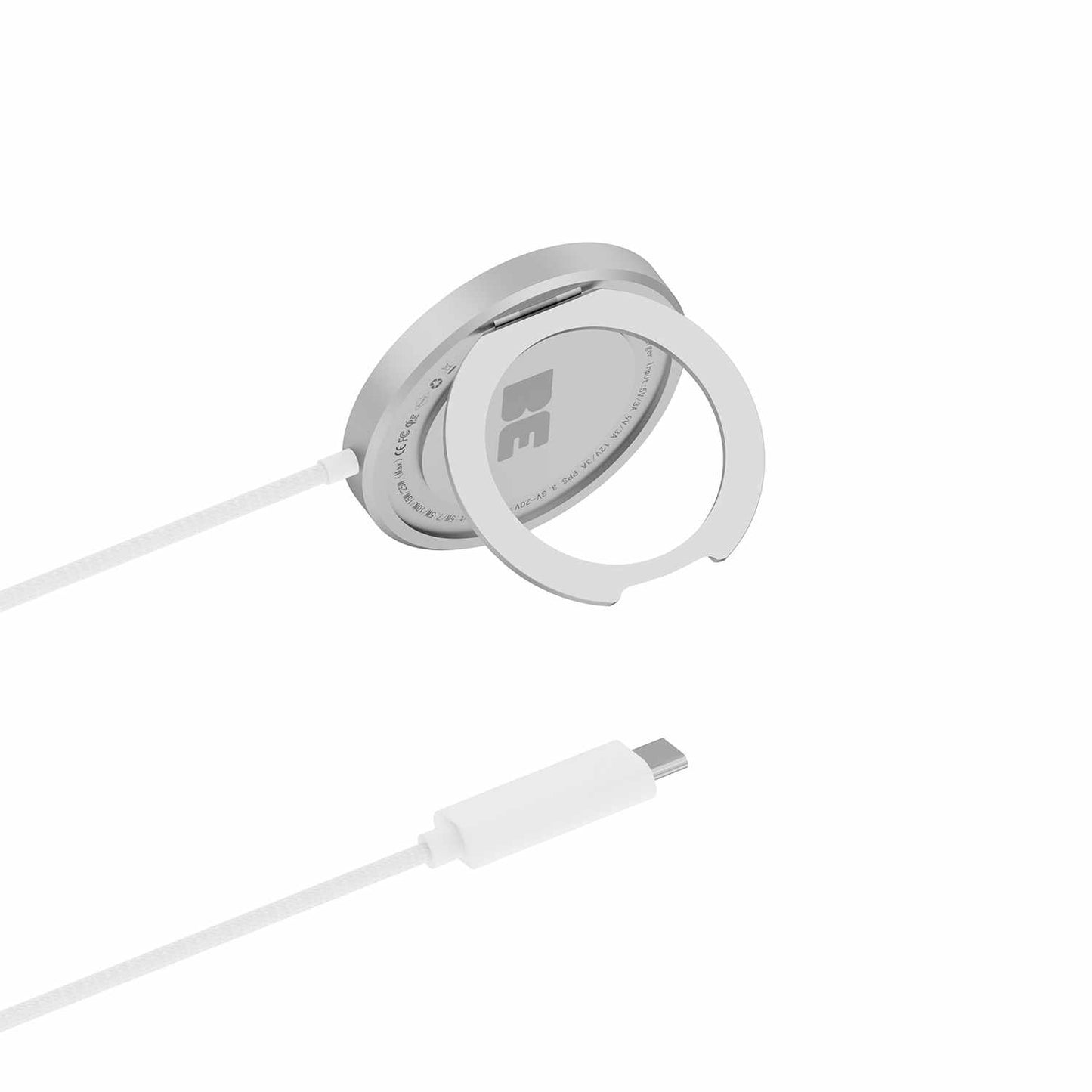 BEWCQi22PW PowerPuck25 Wireless Charger with Kickstand White