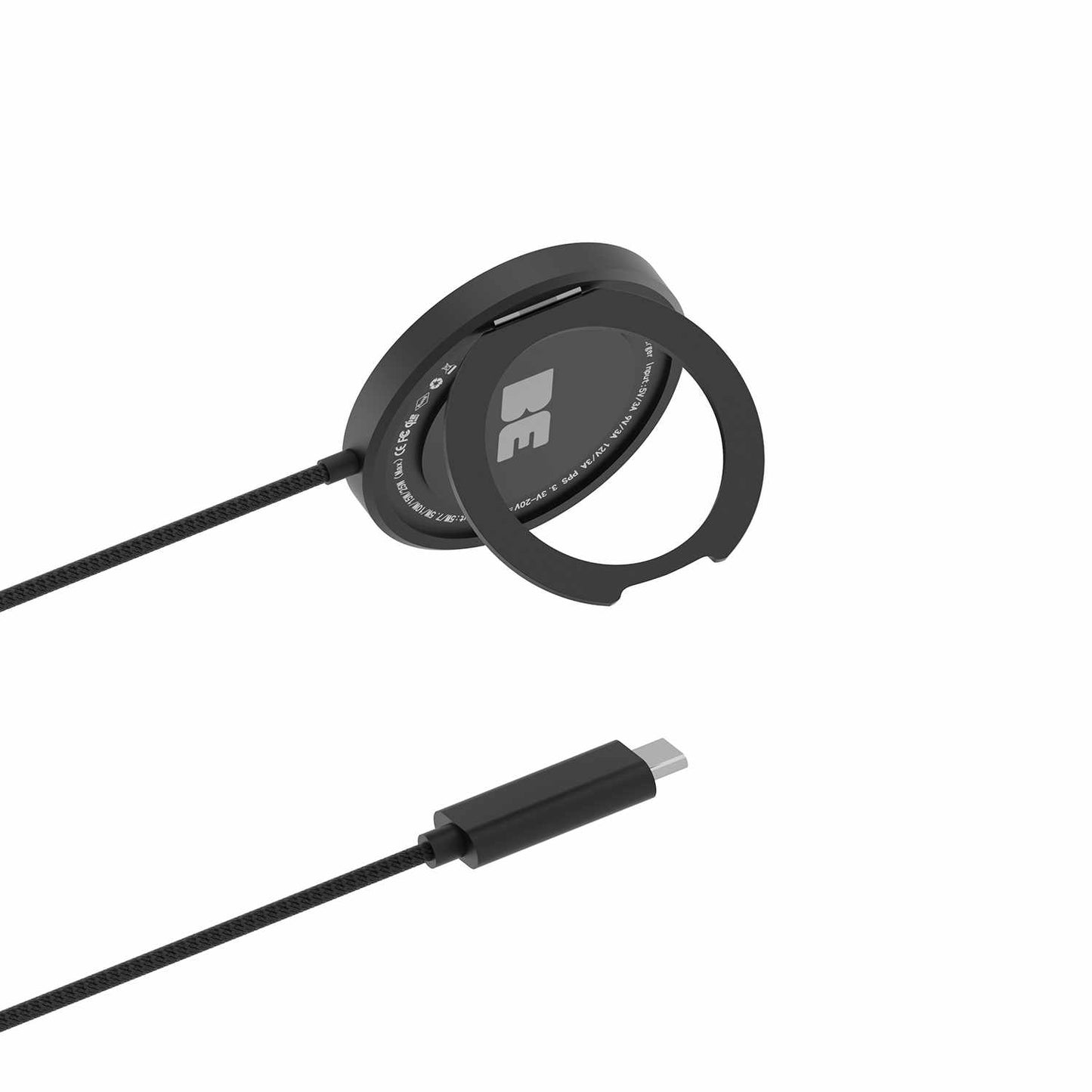 BEWCQi22PB PowerPuck25 Wireless Charger with Kickstand Black