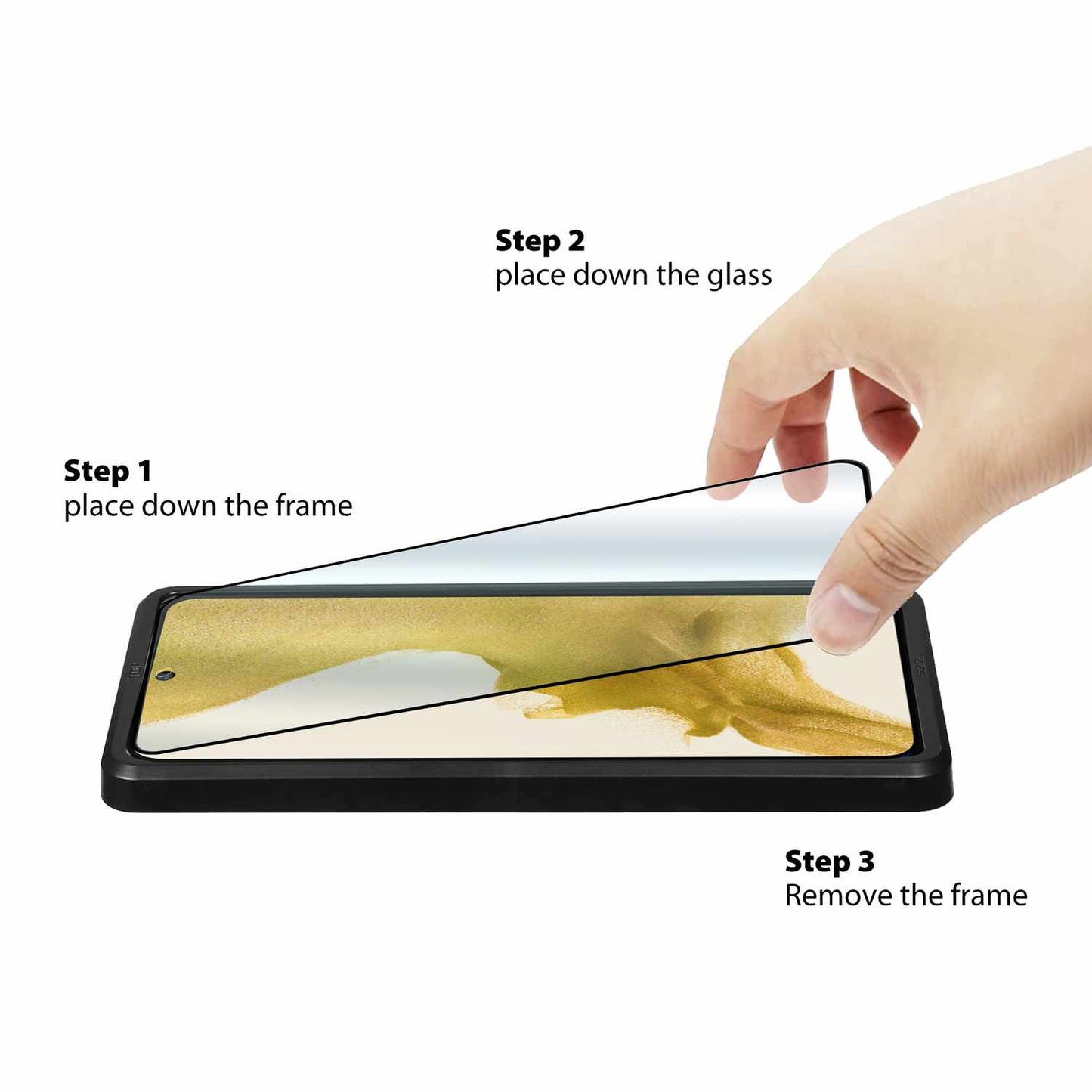 3D Curved Glass Screen Protector with Installation Kit for Samsung Galaxy S22+
