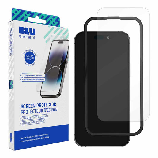 Tempered Glass Screen Protector with Installation Kit for iPhone 16 Pro