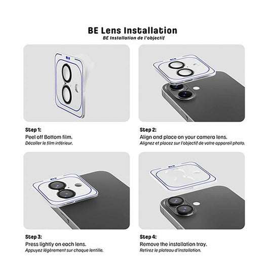 BELPIP1616PL Invisible 1 by 1 Lens Protector iPhone 16/16 Plus